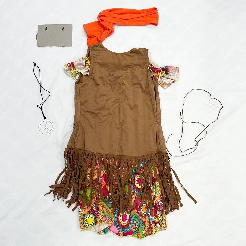 Leg Avenue Love Child (Hippie) 5pc Women's Halloween Cosplay Costume - Picture 6 of 12